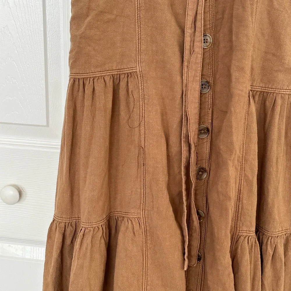FREE PEOPLE CATCH THE BREEZE DRESS IN AMBER WAVES SIZE SMALL - Picture 8 of 16